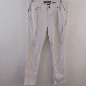 Social Collision stinger distress white jeans size 36/32